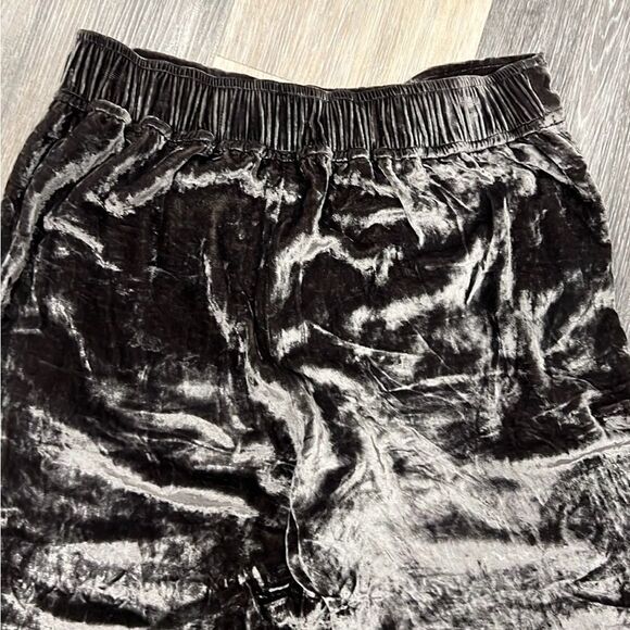 Madewell brown velvet silk blend wide leg crop pants size Small - Picture 6 of 9